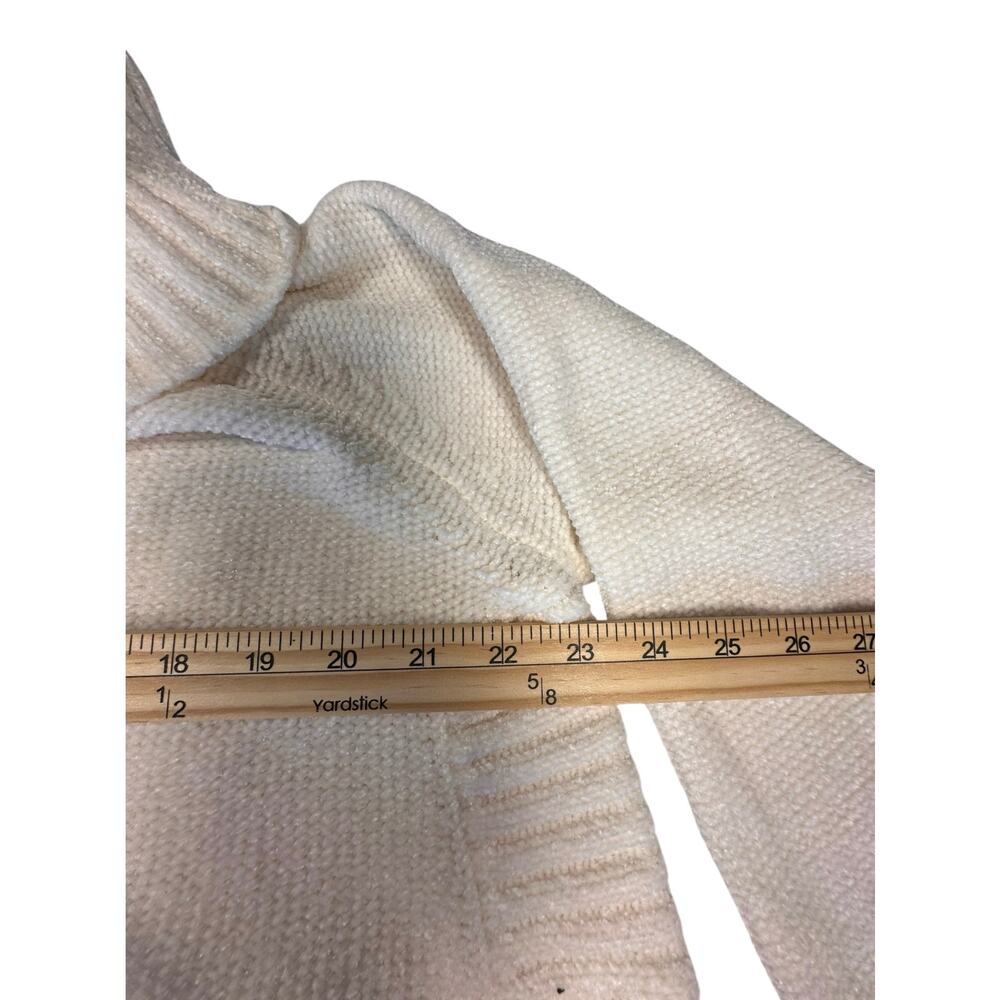 Soft Surroundings Chenille Cozy Cowl Neck Sweater – Cream – Size L Cottagecore - Picture 3 of 7
